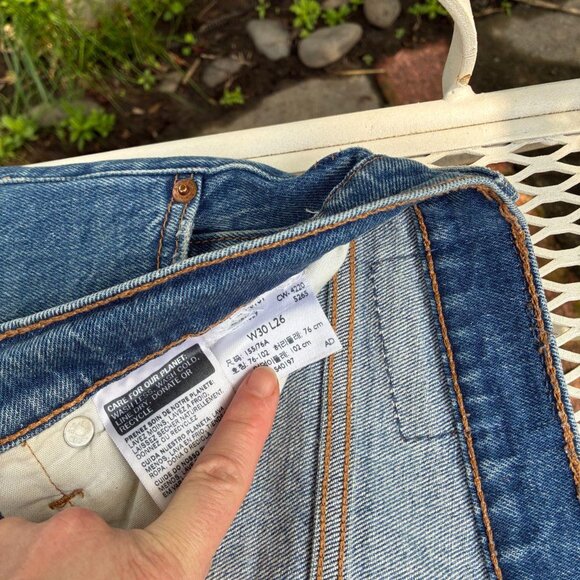 levis button fly raw hem jeans - Picture 2 of 3